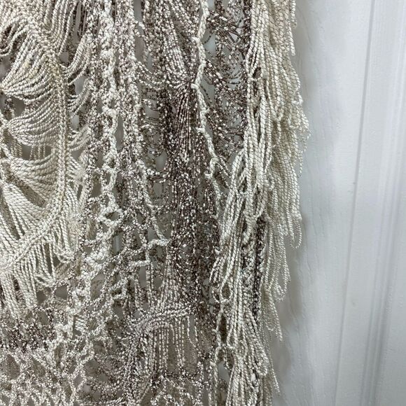 LaSeine knit crocheted sleeveless pullover sweater coverup, large/x large - Picture 3 of 11